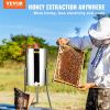 VEVOR Manual Honey Extractor, 3 Frames Honey Spinner Extractor, Stainless Steel Beekeeping Extraction, Honeycomb Drum Spinner with Lid