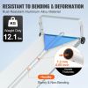 VEVOR Snow Roof Rake, 30ft Reach Aluminium Roof Shovel with Slide Cloth, Premium 19" Blade Snow Removal Tool, Safe on Roof with Roll Wheels