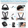 26 In 1 Camera Accessories Kit Fit For GoPro Hero 5/4/3+/3/2/1 Camera Outdoor Sports Action Camera Accessories Kit w/ Chest Strap Selfie Stick Floatin